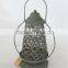 Antique Black metal candle holder with lantern