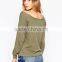 Ladies Fashion Crochet Cardigan The Off Shoulder Sweatshirt Made In China