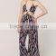 Sexy Open Back Long Wide Legs Printed Jumpsuits for Women 2015