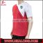 100 polyester mesh fabric red contrast white short sleeve reversible soccer jersey china