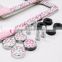 Wholesale Pink Heart Diamond Stainless steel Rhinestone Plate Frame Accessory