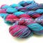 mixed rainbow colors cotton ball string
