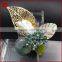 Fashion cz stone brooch, poppy sparkle Lea, ivy leaf brooch, gold leaf brooch