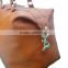 2016 Fashionable travel luggage bags new design travel bags Brown genuine Leather travel dufflel bag