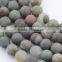 2.0mm Large Hole Hot Selling Round Matte Africa Red Jasper Gemstone Loose Beads Approximate 15.5 Inch