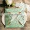 Gorgeous spring style mint floral laser cut wedding invitations for wedding