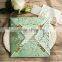 Gorgeous spring style mint floral laser cut wedding invitations for wedding