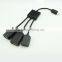 High quality high speed Male to female otg usb 3 in 1 with high speed data transmission