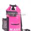 Qualified colorful waterproof pvc surfing hiking dry backpack