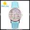 WJ-5474 classic vintage map personality high quality attractive girls leather watch