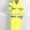 100% polyester PU PVC coating long yellow pvc raincoat outdoor workplace waterproof breathable