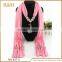 New coming trendy style metal pendant scarf for wholesale