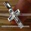 Silver 925 Cross Jesus Christ Crucifix. Russian & Greek Orthodox Style. Burnished Silver.