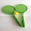 Family Sport Game Green Yellow Plastic Material Badminton Racket Sets