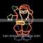 Funny Mr. Moon wearing christmas hat and glasses 2d LED Rope Motif Light