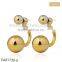 Grey Plated Ball Ear Studs Earrings