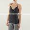 custom 95 cotton 5 spandex plain sexy black women gym tank top