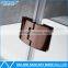 Hot sale European style tempered glass framless hinge style folding bath screen