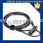 Black chrome plated combination laptop cable lock