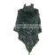 Rabbit fur cape knitted triangle fur cape,KZ14087