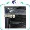 Black PU leather 4 foldable hanging toiletry bag for travel