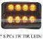 E-MARK LED Strobe Lightheads /LED Security Emergency Flash Strobe light /Dash light/Grille light(SR-LS-LD-4D)1W LED,E9 ECE EMARK