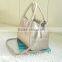 China Supplier Europe Style Custom Design Blue Women Hand Bag Leather Handbag
