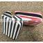 Strip Canvas Toiletry Bag Portable Travel Mini Cosmetic Bag With Ykk Zipper