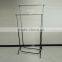 Double Adjustable Garment Display Chrome Rack Telescopic Stand Clothes Drying Black Rail Manufacturer