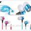 2015 new products hot selling earphone colorful in-ear earphones with flat cable