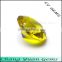5.00mm Round shape yellow color l glass stone