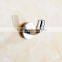 bathroom accessory with brass single robe hook for shower rail.