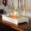 Inovation 2015 Aquare Ethanolwhite Metal/glass Table Fireplace
