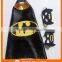 Hot Sale Halloween Kids Super Hero Capes Blue Color Superhero Cap With Masks