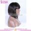 Fashionable Silky Straight Natural Color Short Fashion Hair Cuts Lace Front Wig With Bangs