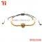 gold plating copper beads marble bead bracelet bead woven bracelet, leopard head bracelet