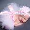 Baby tutu dress matched boutique headband baby photography props designed for newborn baby