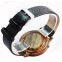 Zebra wood lady watches Japan quartz movement genuine leather band watches