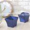 Plastic European Sqaure Pot Blue