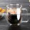 12 oz Insulated Mug- Double Wall Borosilicate Thermo Glass for Coffee Tea