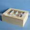 Hot selling handmade wooden compartment boxes with clear lid