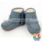 Dark Gray Leather Baby Kids Winter Shoes Baby Snow Boots