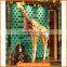 Animal fiberglass life size giraffe statue for retail window