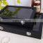 Black Wooden Leather Jewelry Display Stand Ring Tray