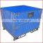 Warehouse folding steel storage cage/roller container