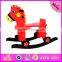 2016 new fashion baby wooden outdoor spring rocking horse W16D086