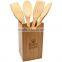 Hot sale bamboo kitchen utensils with holder