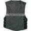 Leather Motorbike Vest with functional zips detail