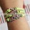 New design hot high grade jewelry letters leather bracelet for women