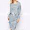 Close Cut Bodycon Fit Long Sleeve Maternity Dress for Pregnancy